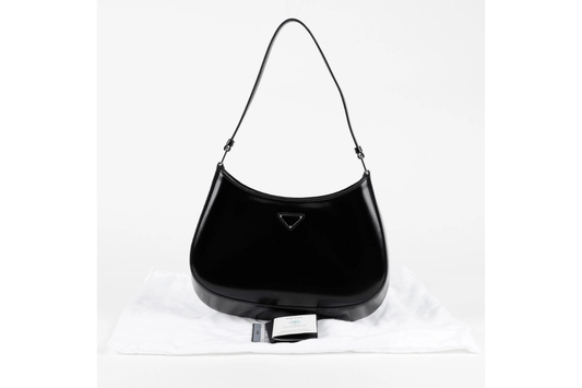 Prada Cleo in pelle spazzolata nera - Etoilux