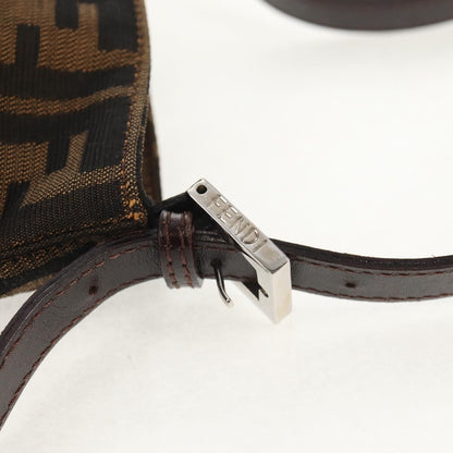 Fendi Mamma Baguette Zucca Canvas Marrone Nero – Shoulder Bag Vintage Iconica - Etoilux