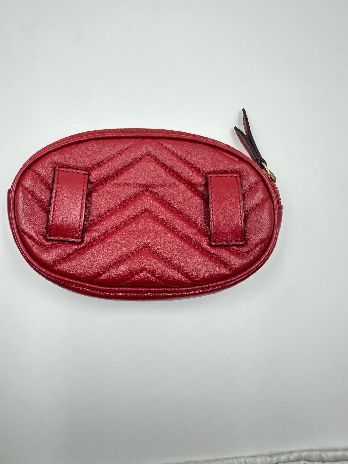 Gucci GG Marmont Multi Pochette Belt Bag Pelle Matelassé Rossa – Set 3 Pezzi - Etoilux