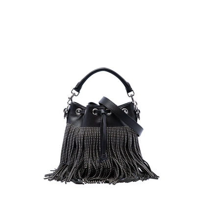 Saint Laurent Emmanuelle Bucket Bag Borchiata Nera | Etoilux