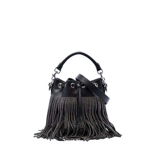 Saint Laurent Emmanuelle Bucket Bag Borchiata Nera | Etoilux