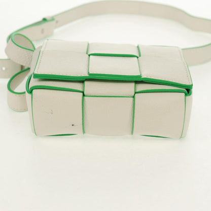 Bottega Veneta Cassette Mini Maxi Intrecciato Bianco/Verde – 12 cm - Etoilux