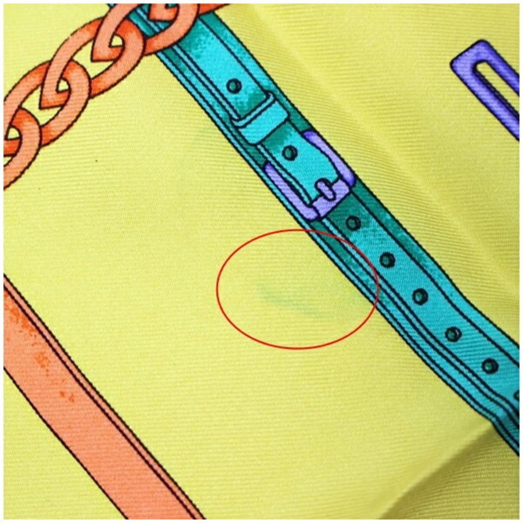 Gucci – Mini Sciarpa in Seta con Motivo Cinture – Giallo - Etoilux