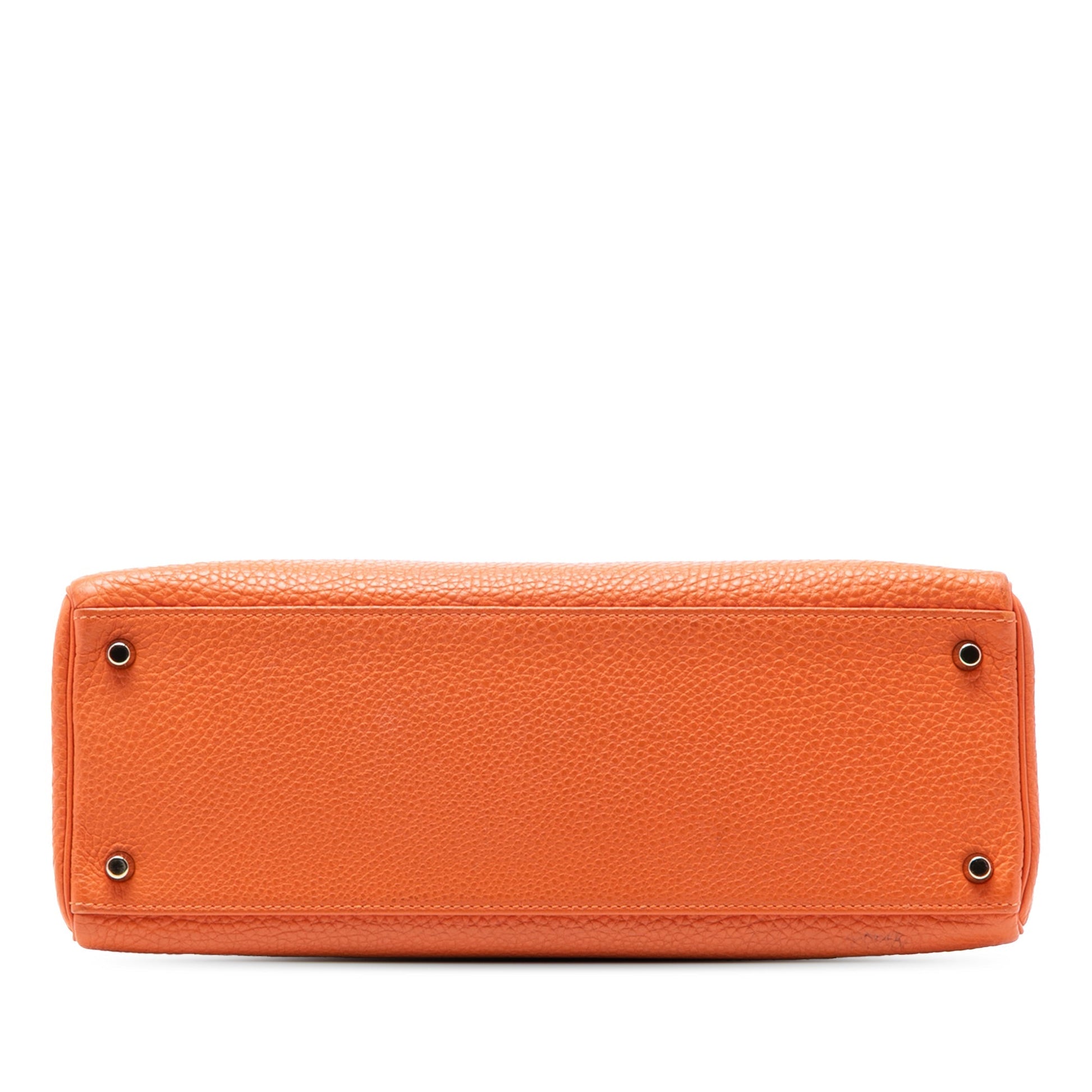 Hermès Kelly II Retourne 35 – Togo Orange / Gold Hardware (2010) - Etoilux