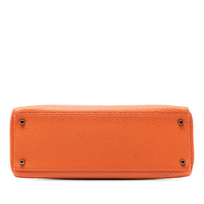 Hermès Kelly II Retourne 35 – Togo Orange / Gold Hardware (2010) - Etoilux