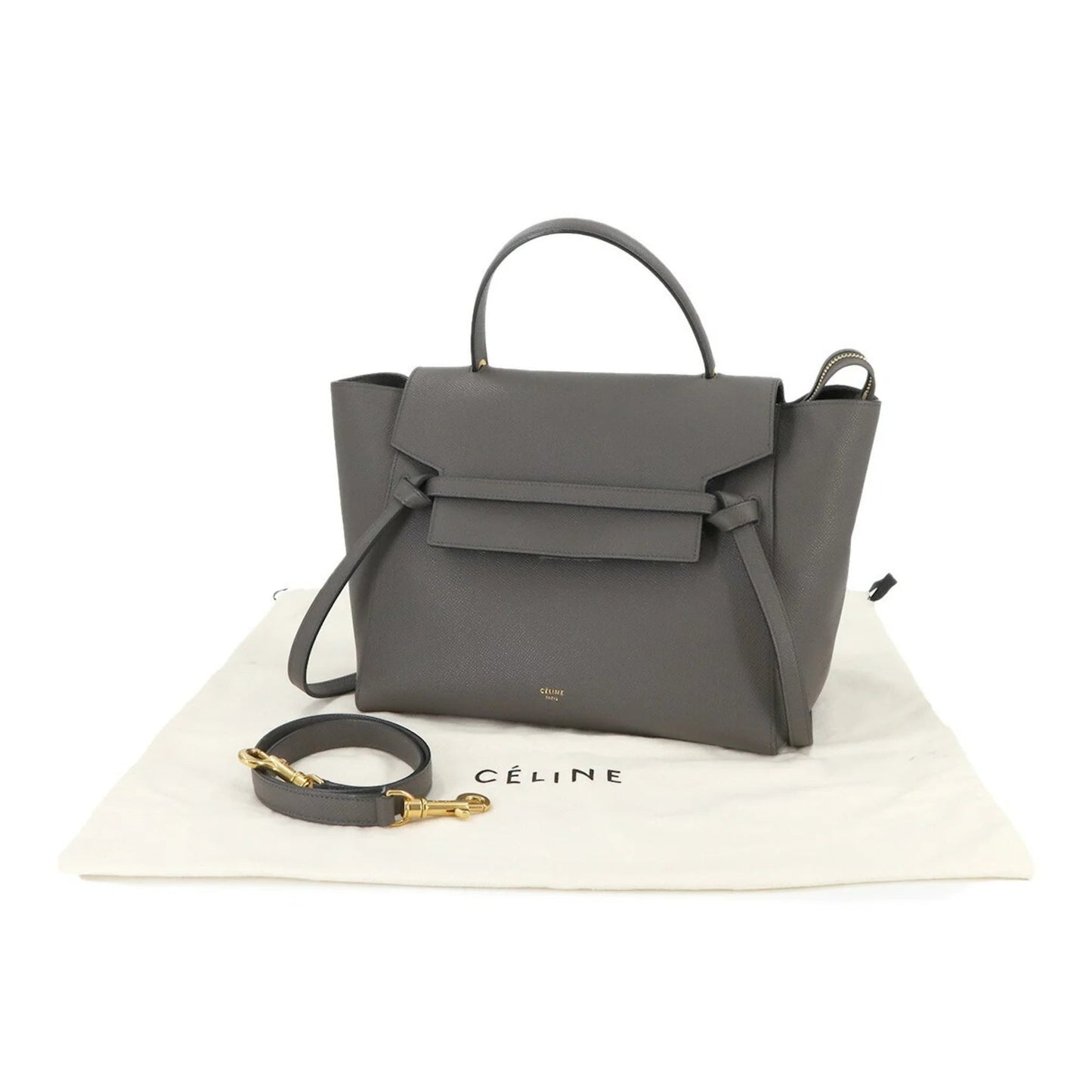 Céline Belt Bag Mini – Pelle Grigia - Etoilux