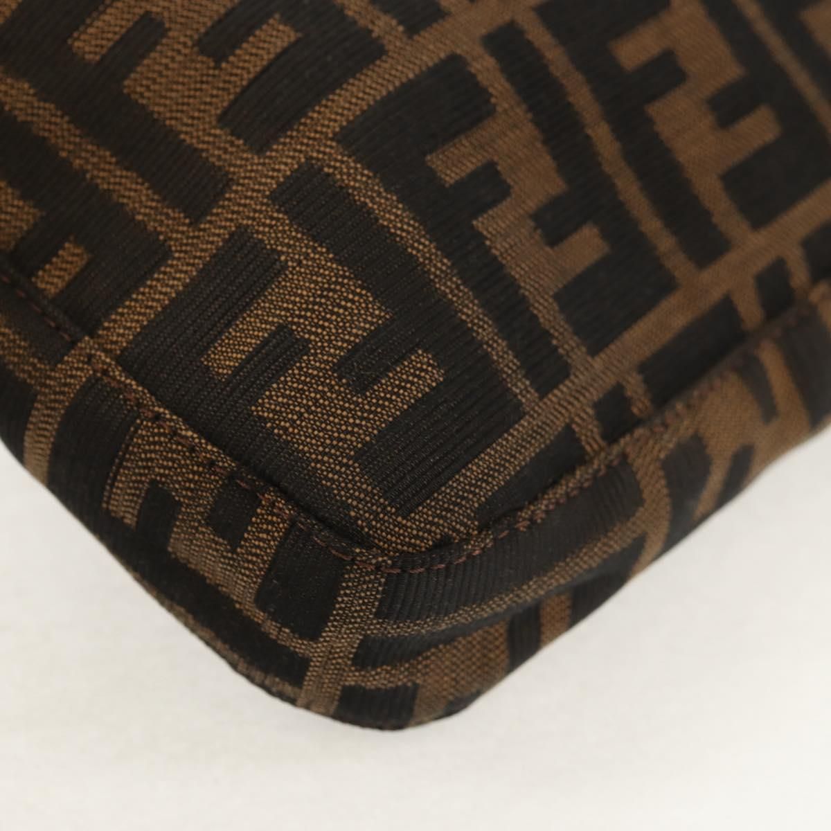 Fendi Mamma Baguette Zucca Canvas Marrone Nero – Shoulder Bag Vintage Iconica - Etoilux