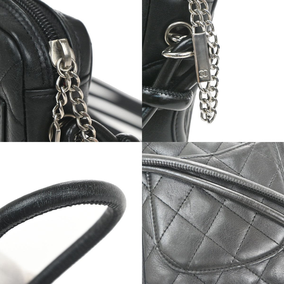 Chanel Cambon Pochette Pelle Trapuntata Nera – 12 cm - Etoilux