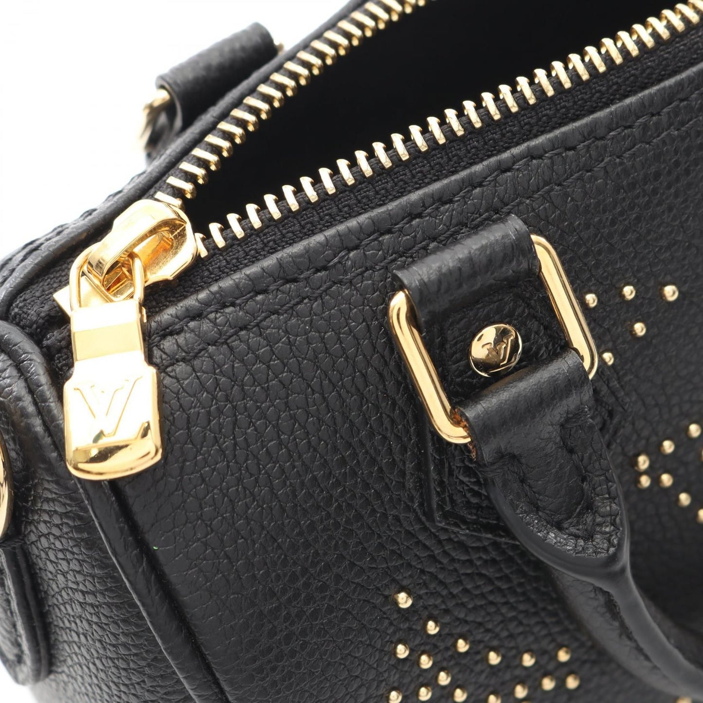 Louis Vuitton Nano Speedy Studs Taurillon Noir – 17 cm - Etoilux