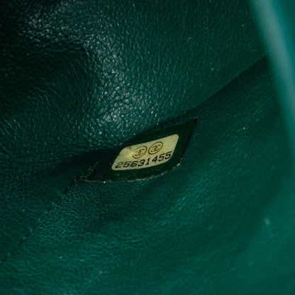Chanel Classic Flap Small Agnello Verde Smeraldo Hardware Argento — 2018 - Etoilux
