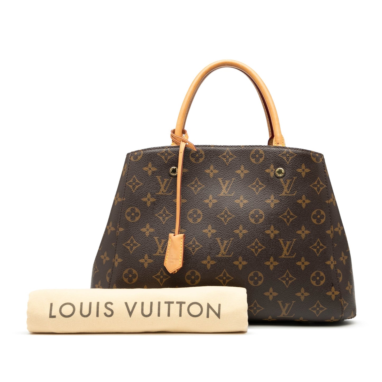Louis Vuitton Montaigne MM Tela Monogram e Pelle Vachetta 2014 – 35 cm - Etoilux