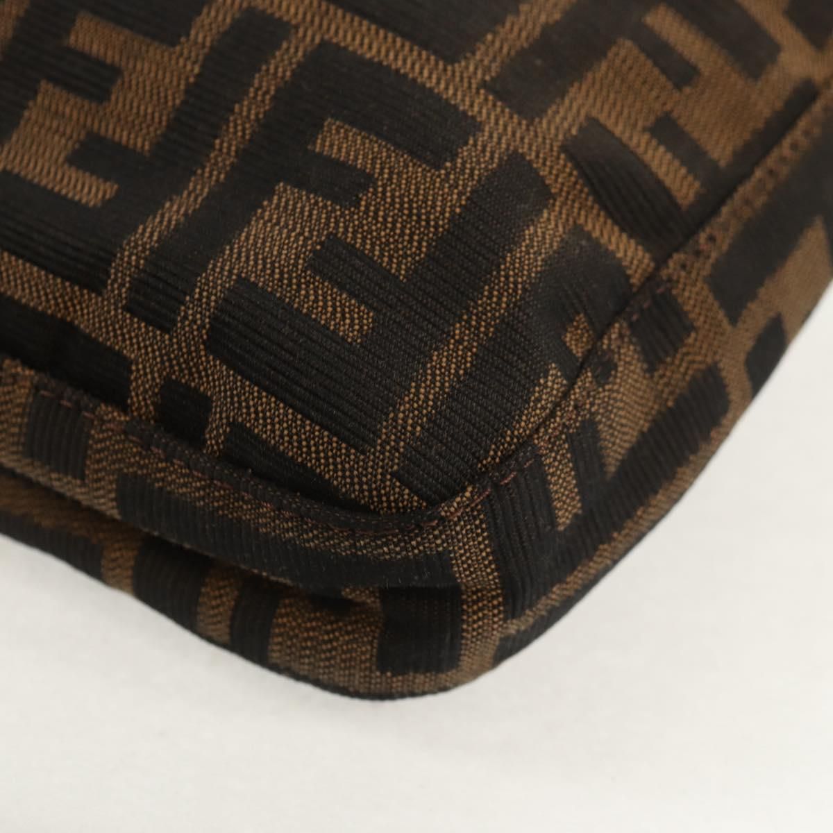 Fendi Mamma Baguette Zucca Canvas Marrone Nero – Shoulder Bag Vintage Iconica - Etoilux