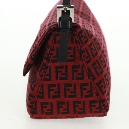 Fendi Mamma Baguette Zucchino Canvas Rosso/Nero – Misura Media - Etoilux