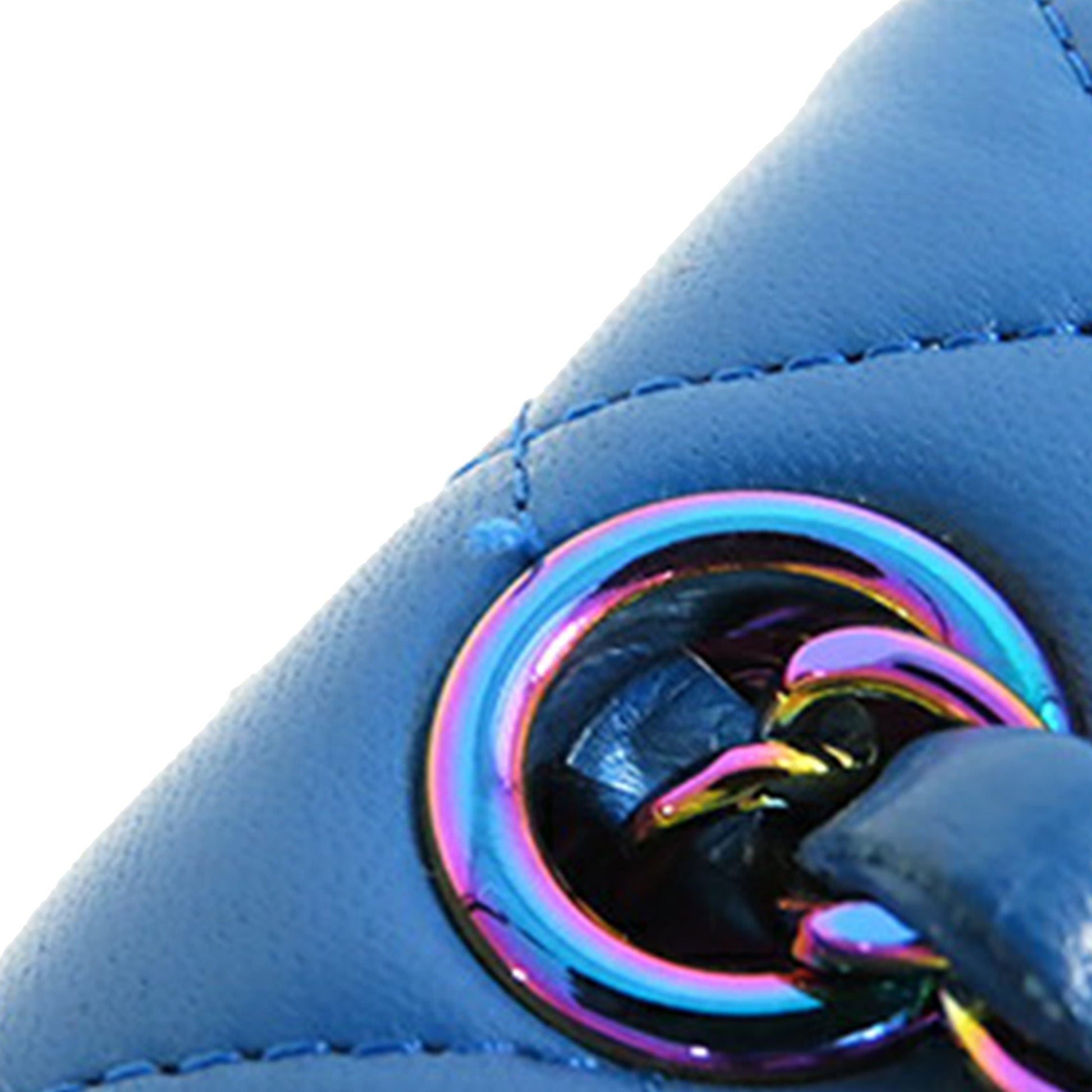 CHANEL Classic Double Flap Medium Lambskin Blue Rainbow Hardware - Etoilux