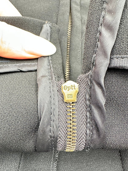 Miu Miu Gonna Pencil Nera con Zip Frontale Oro – Made in Italy – Size 46 - Etoilux