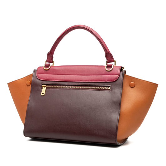 Céline Trapeze Piccola Tricolore Bordeaux/Cammello/Testa di Moro – 2014 - Etoilux