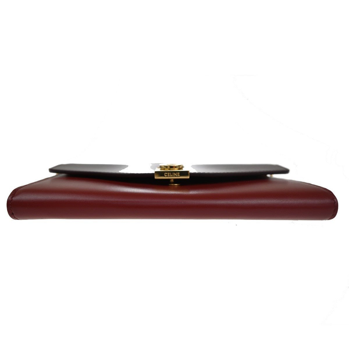 Céline C Wallet on Chain Pelle Bicolor Bordeaux/Rosso – 18,5 cm - Etoilux