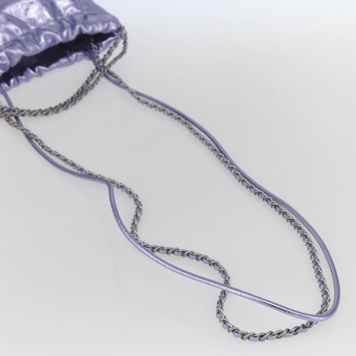 Chanel 22 Mini Hobo Pelle di Vitello Metallizzata Lilla – 17 cm - Etoilux