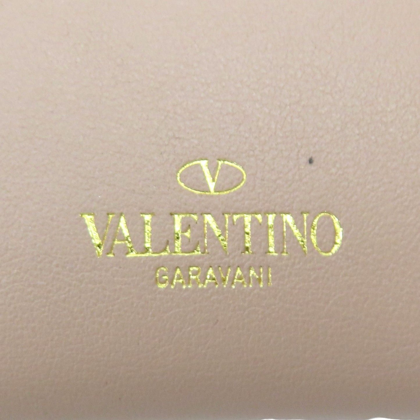 Valentino Garavani Rockstud Compact Wallet Pelle di Vitello Rosa Cipria - Etoilux