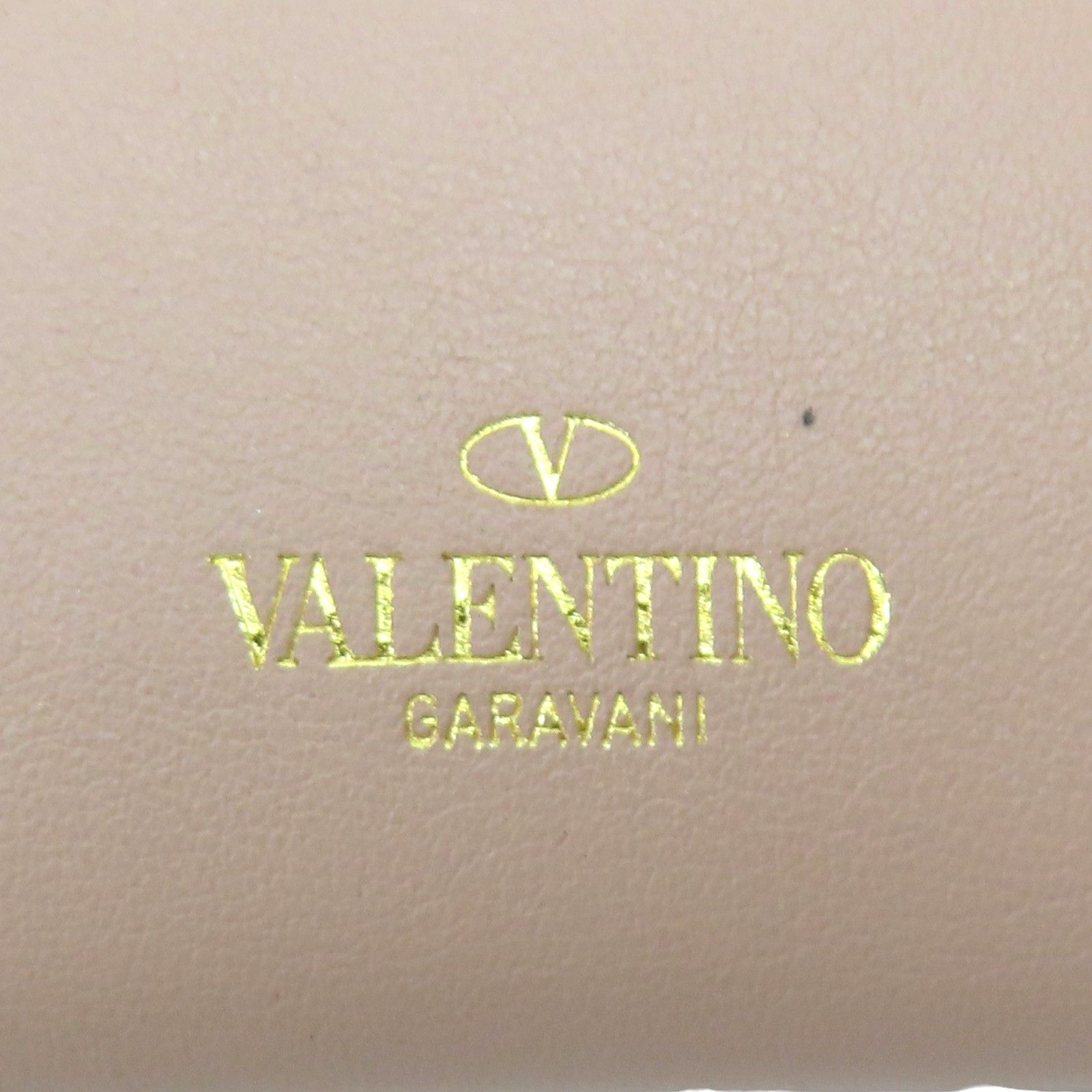 Valentino Garavani Rockstud Compact Wallet Pelle di Vitello Rosa Cipria - Etoilux