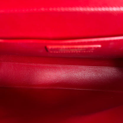 Saint Laurent Paris – Manhattan Shoulder Bag in Smooth Leather Rosso - Etoilux