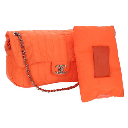 Chanel Coco Cocoon Flap Nylon Arancio Neon – Hardware Argento – 29 cm - Etoilux