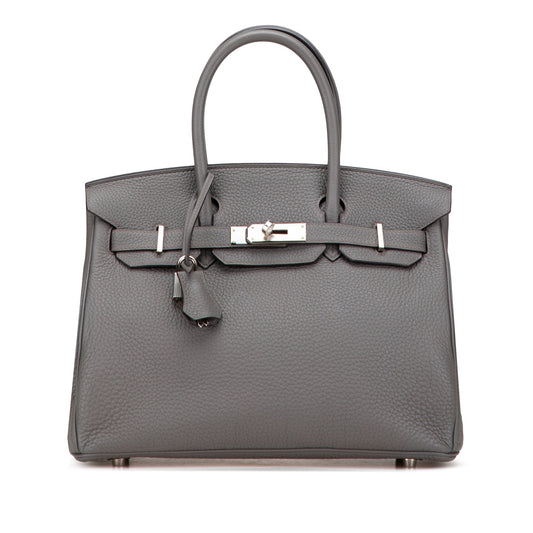 Hermès Birkin Retourne 30 Pelle Togo Etain – Hardware Palladiato - Etoilux