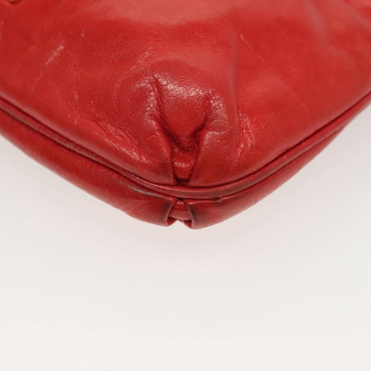 Miu Miu – Pouch in Pelle Rossa con Fiocco e Dettagli Dorati - Etoilux