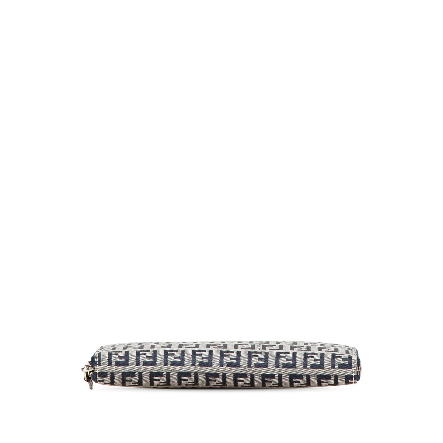 Fendi Portafoglio Zip - Around in Tela FF Zucca Blu – 2000s - Etoilux