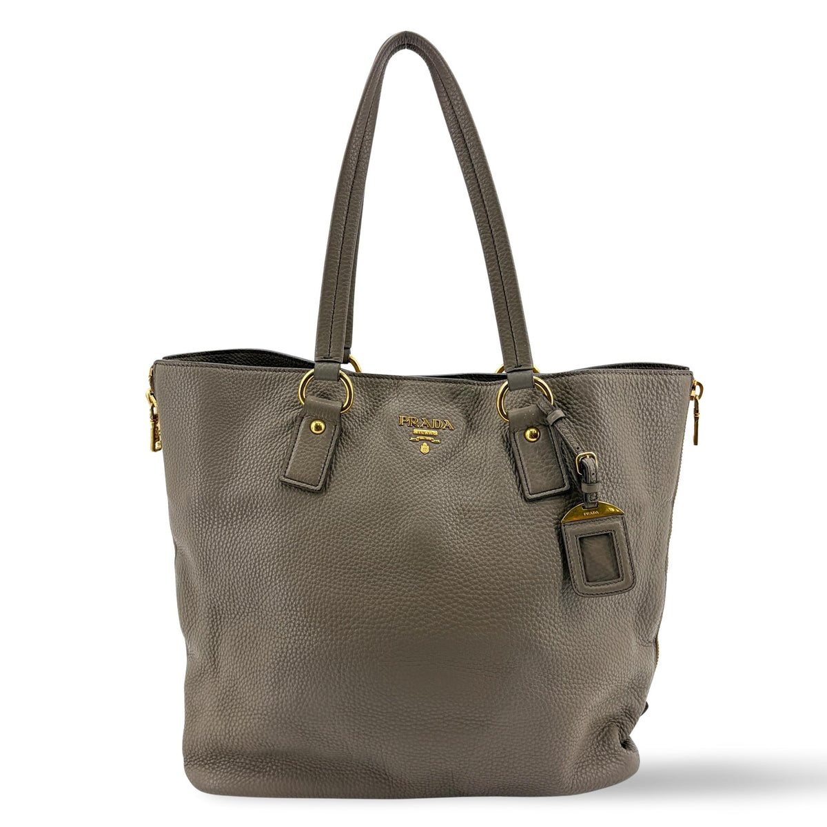 Prada Tote a spalla Vitello Phenix Grigia