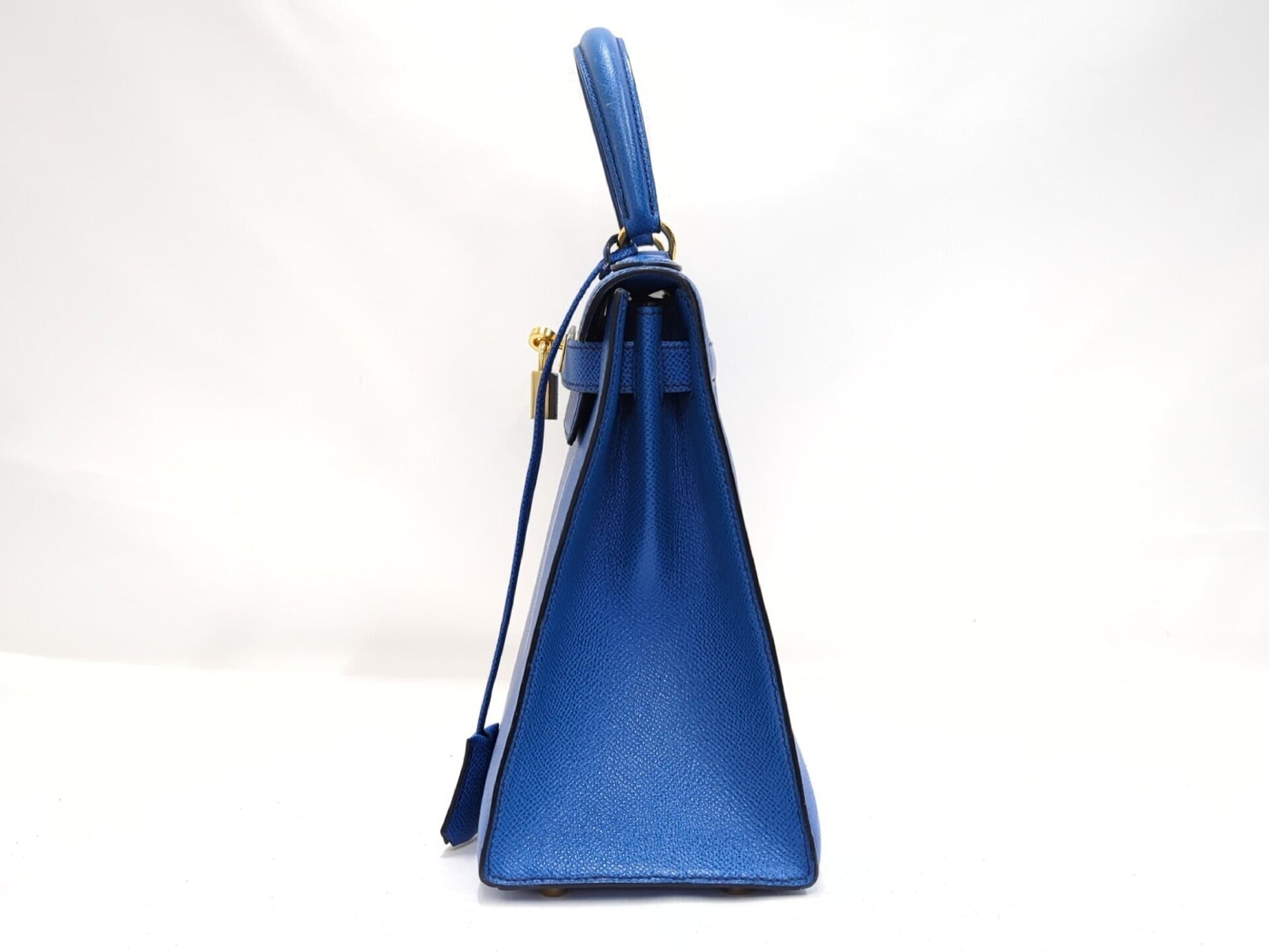 Hermès Kelly Sellier 28 Pelle Courchevel Blu Hardware Gold – 1993 - Etoilux