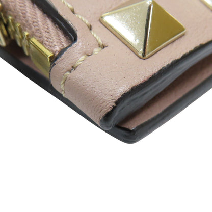 Valentino Garavani Rockstud Compact Wallet Pelle di Vitello Rosa Cipria - Etoilux