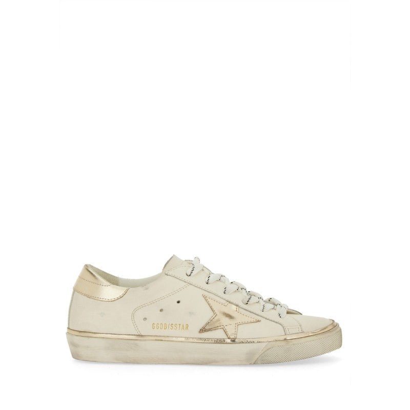 Golden Goose – Super - Star Sneaker in Pelle Bianca con Dettagli Oro – FW25 n36 - Etoilux