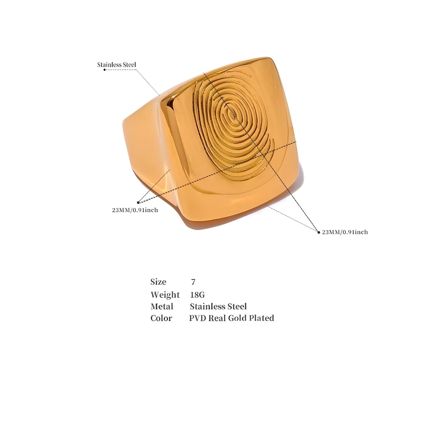 BEHI FINGERPRINT RING - Etoilux