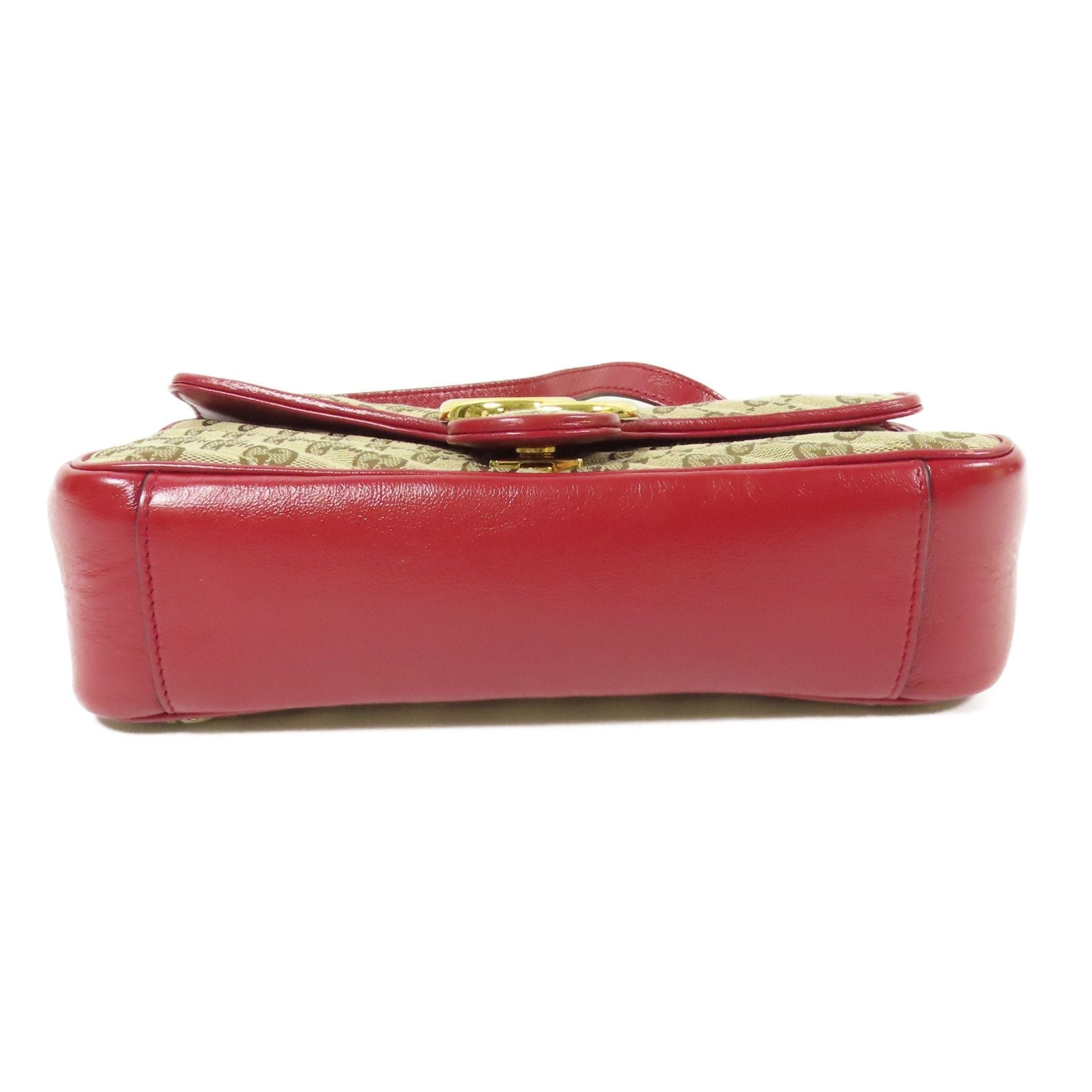Gucci GG Marmont Small Shoulder Bag – Canvas GG Beige/Rosso con Tracolla a Catena Dorata – 25 cm - Etoilux