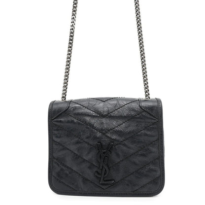 Saint Laurent Borsa a tracolla con catena Saint Laurent Niki in pelle SAINT LAURENT PARIS Nero - Etoilux