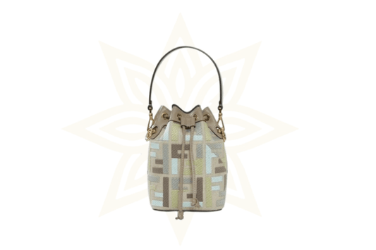 Fendi Mon Tresor Mini Bucket Bag in Tessuto FF Multicolor - Etoilux