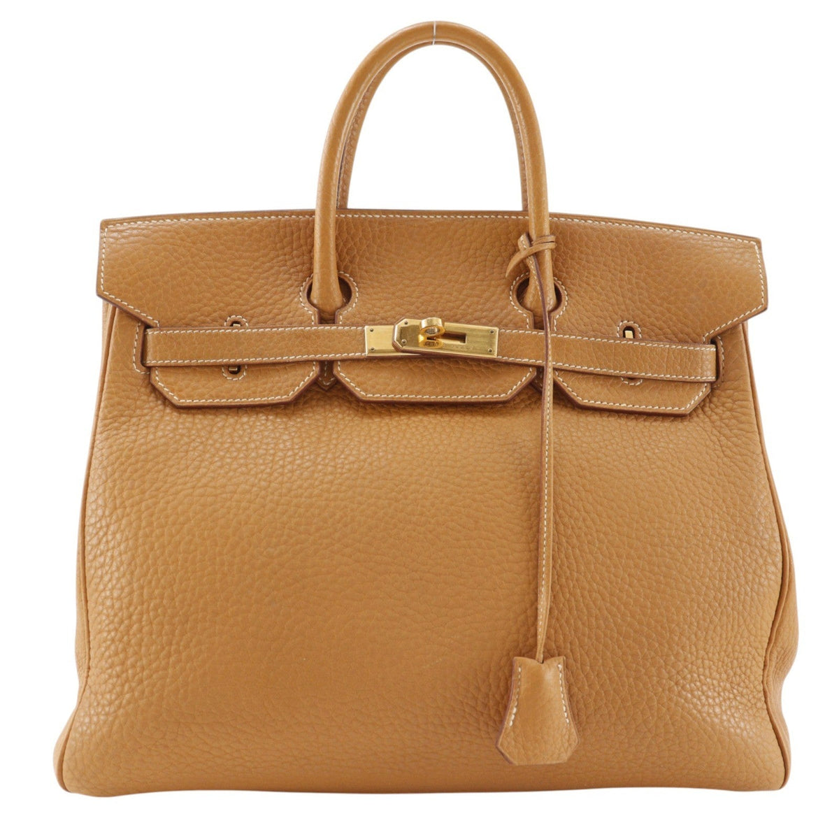 Hermès Haut à Courroies 32 – Pelle Fjord color cammello, ferramenta dorata – 1997 - Etoilux