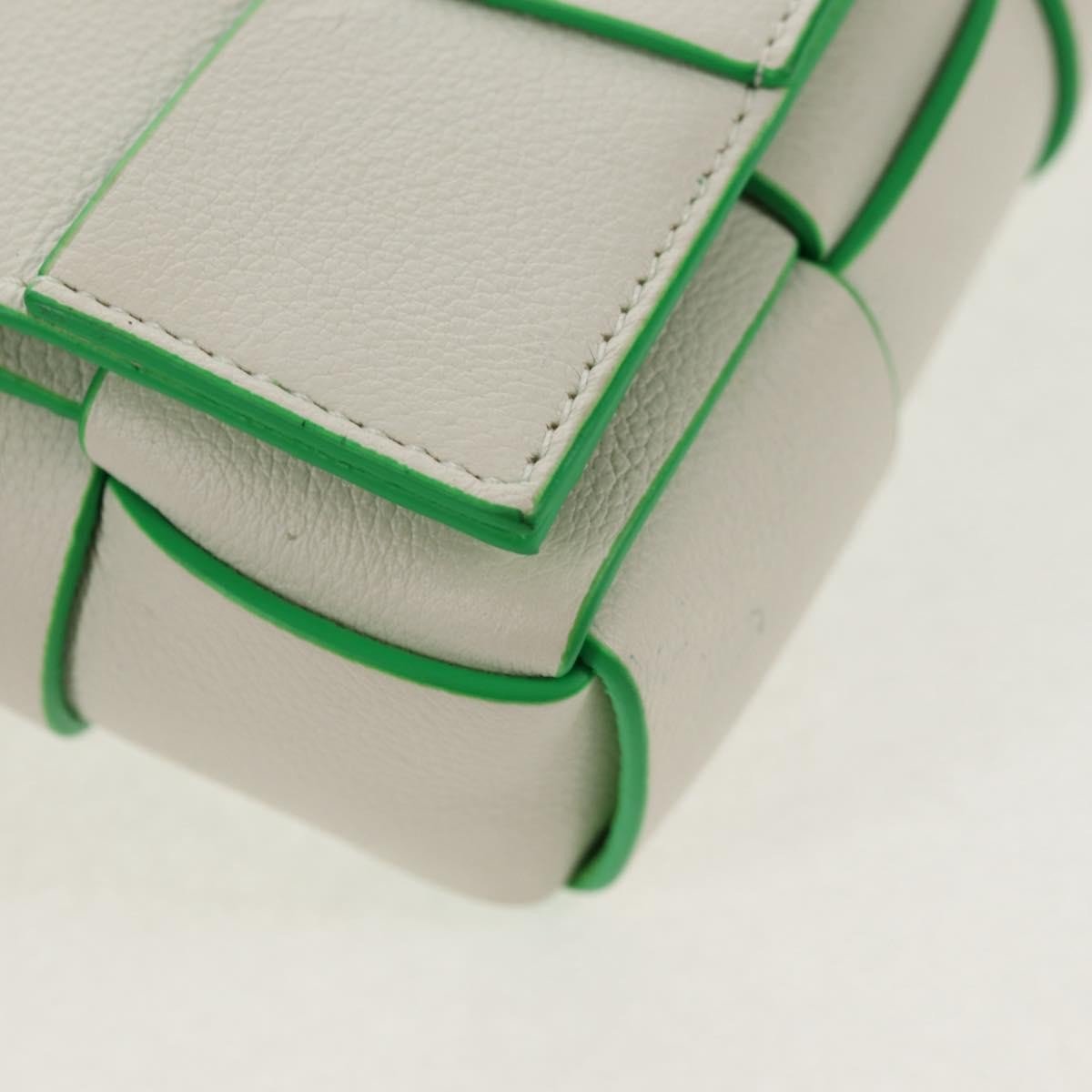 Bottega Veneta Cassette Mini Maxi Intrecciato Bianco/Verde – 12 cm - Etoilux