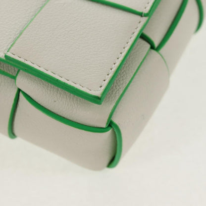 Bottega Veneta Cassette Mini Maxi Intrecciato Bianco/Verde – 12 cm - Etoilux