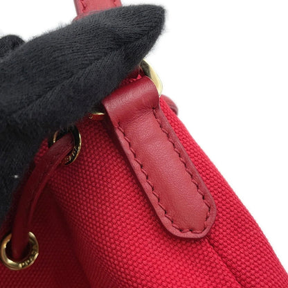 Prada Canapa e Rattan Bucket Bag Rosso – Medium - Etoilux