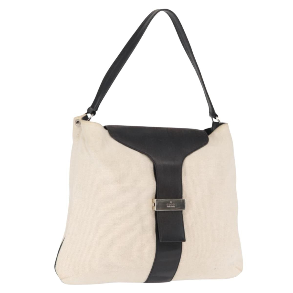 Gucci Shoulder Bag Vintage Canvas Beige/Nero – 38 cm - Etoilux