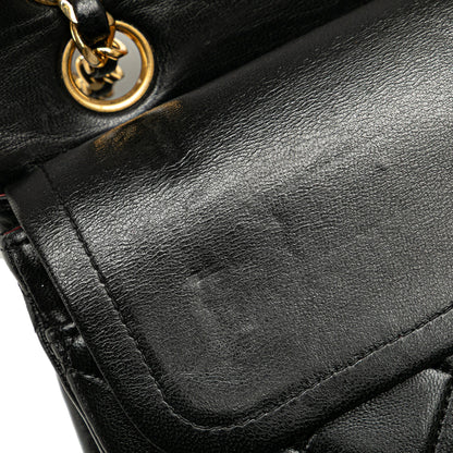 Chanel Classic Double Flap Small – Pelle di agnello nera – Serie 1 (1989–1991) - Etoilux