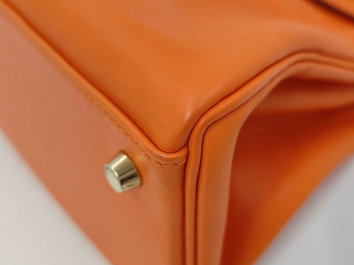 Hermès Kelly 32 Retourné Pelle Gulliver Arancione GHW 2000 – 32 cm - Etoilux
