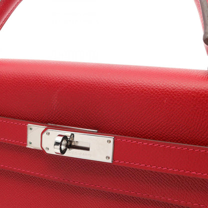 Hermès Kelly 35 – Pelle Rossa – Hardware Palladiato - Etoilux