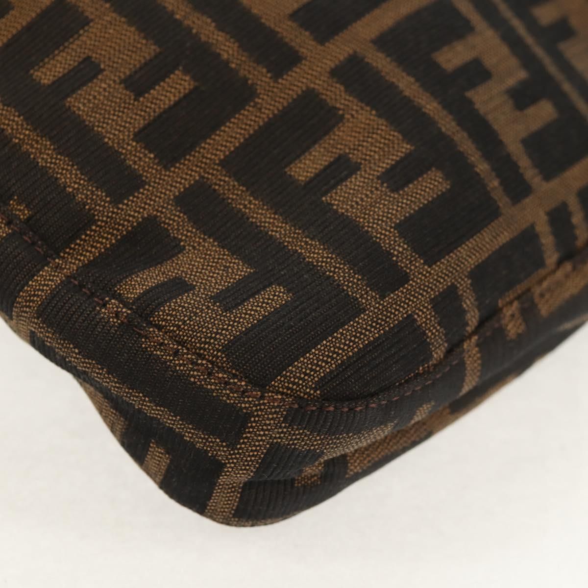 Fendi Mamma Baguette Zucca Canvas Marrone Nero – Shoulder Bag Vintage Iconica - Etoilux