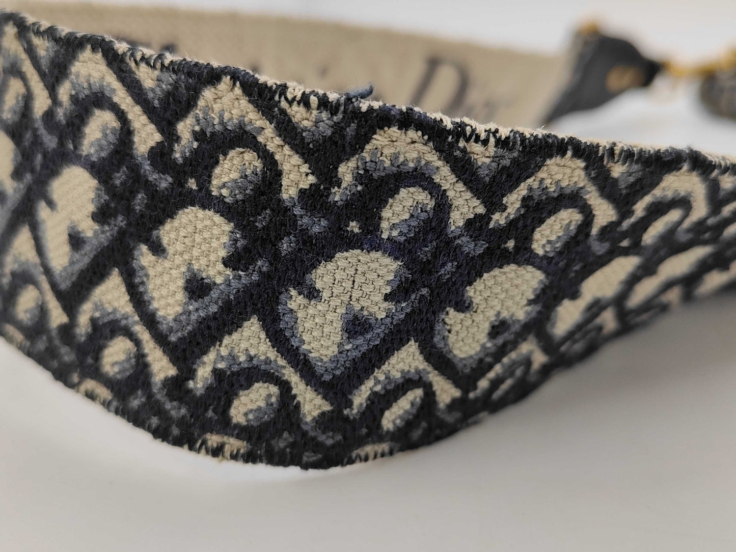 Christian Dior Saddle Mini – Tela Oblique Blu, Hardware Oro - Etoilux