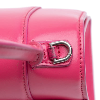 Balenciaga Hourglass Small Top Handle Pelle di Vitello Rosa Acceso 2020 – 23 cm - Etoilux