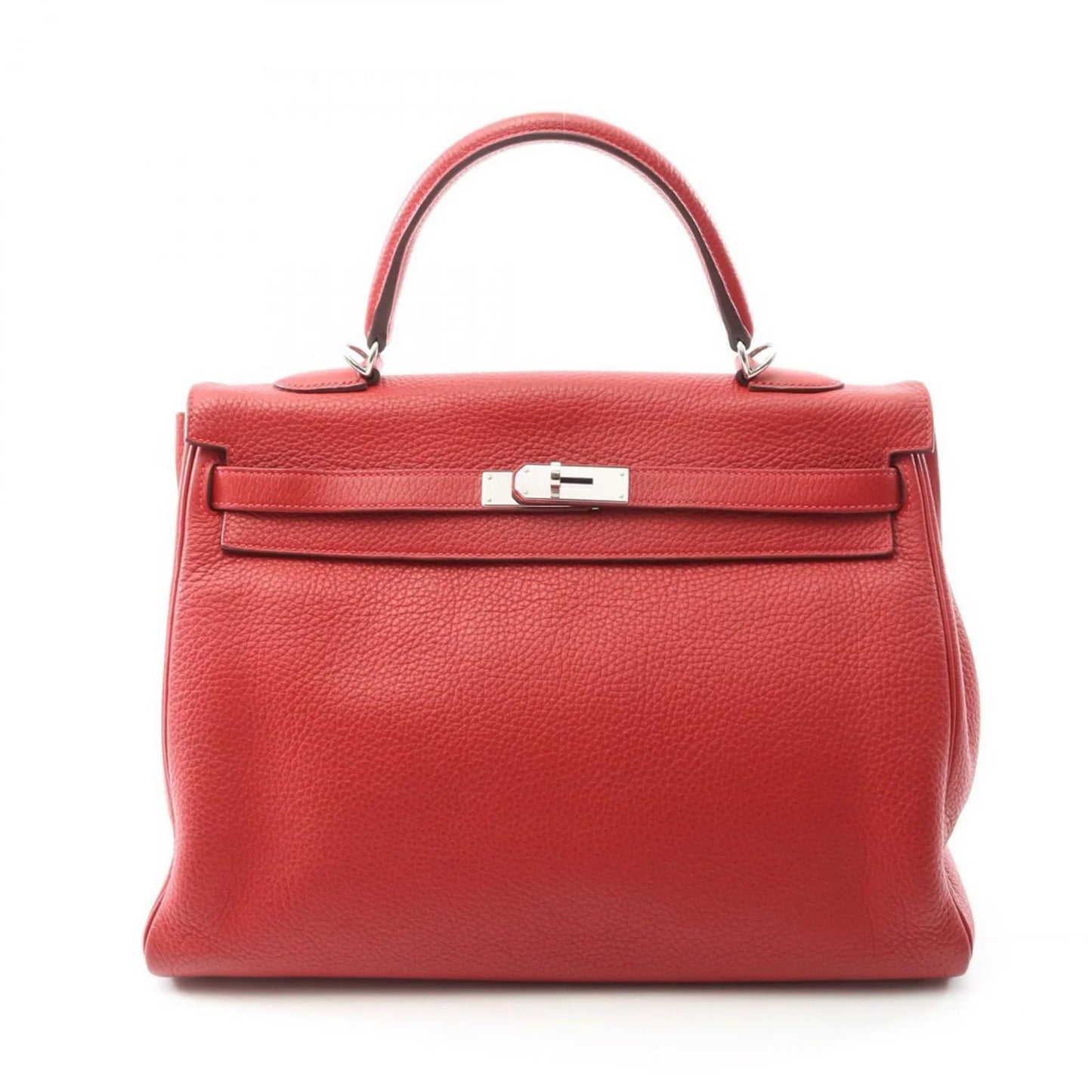 Hermès Kelly 35 in Pelle Taurillon Clémence Rosso – Palladio - Etoilux