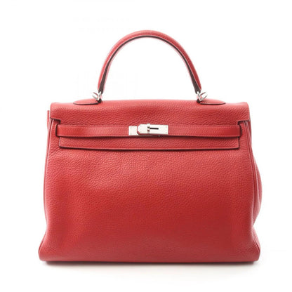 Hermès Kelly 35 in Pelle Taurillon Clémence Rosso – Palladio - Etoilux